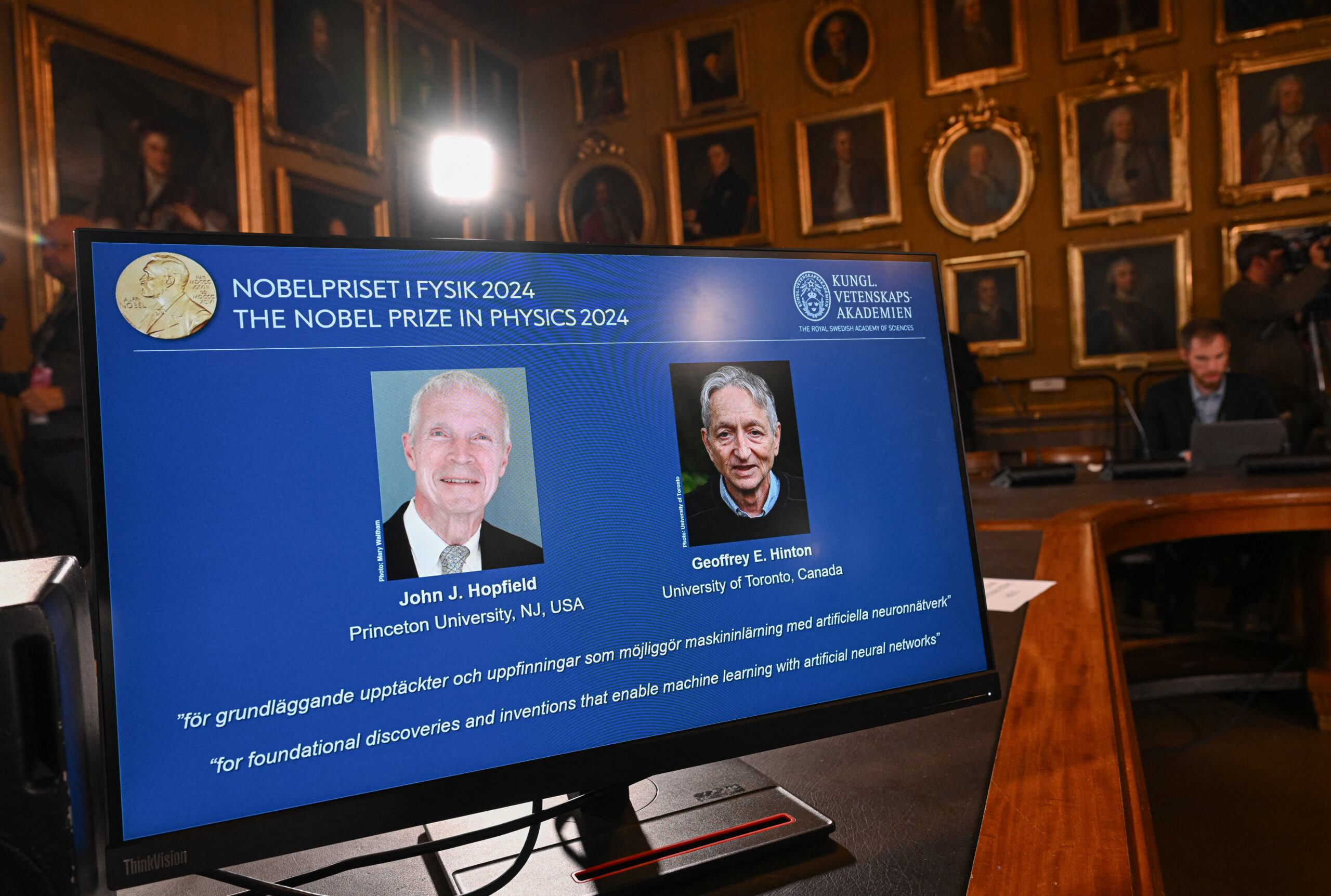 John Hopfield and Geoffrey Hinton win Nobel Prize in physics for