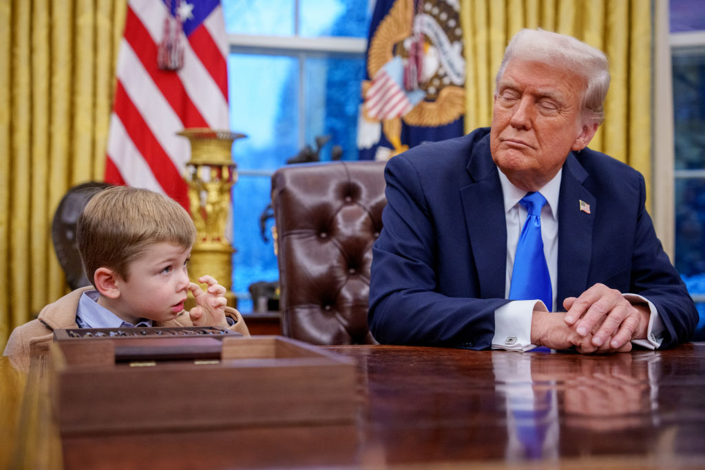 Trump’s Reaction To Musk’s Son Picking Nose Goes Viral During Oval